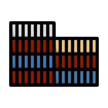 Container Stack Icon Stock Illustration