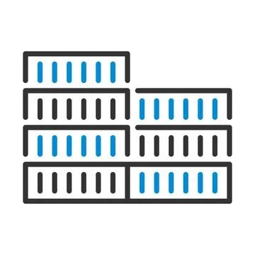 Container Stack Icon Stock Illustration