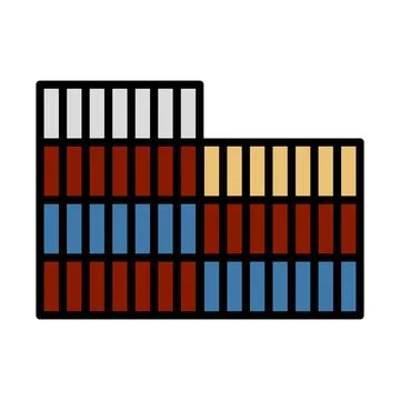 Container Stack Icon Stock Illustration