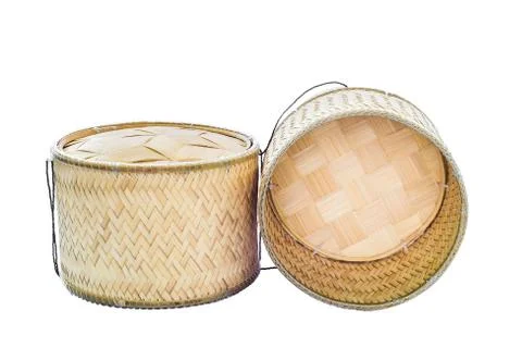 Container for sticky rice Stock Photos