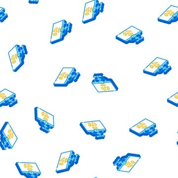 Container for storing biomaterials isometric icon seamless pattern Illustrazione stock