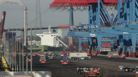 Container terminal Video stock 10763848