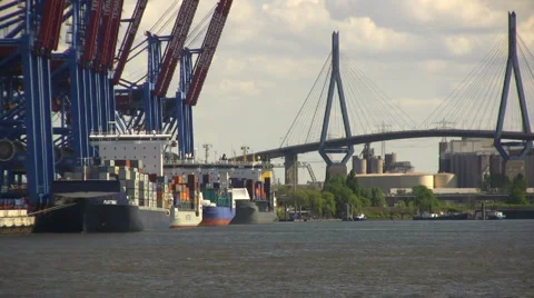 Container Terminal Hamburg Video stock 5011291