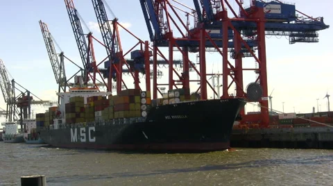 Container Terminal Hamburg Video stock 5013790