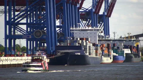 Container Terminal Hamburg Video stock 5018691
