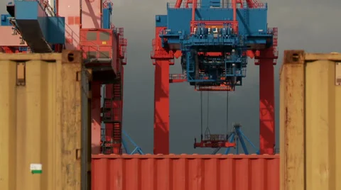 Container Terminal, Hamburg Video stock 29176222