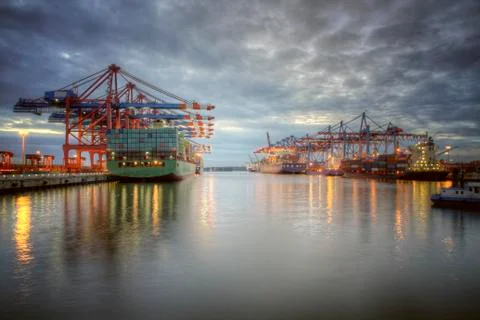 Container Terminal Foto stock