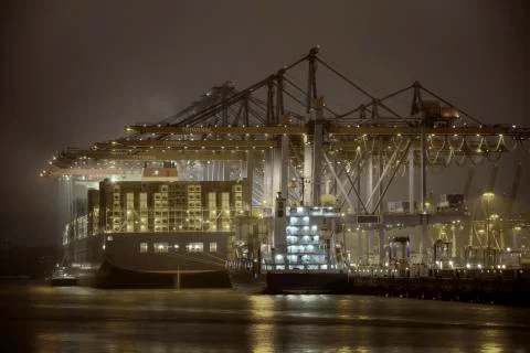 Container Terminal 库存照片