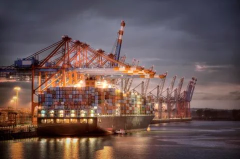 Container Terminal Foto stock