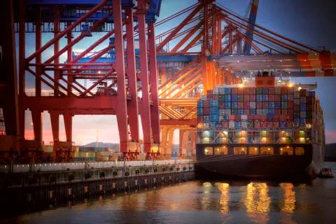 Container Terminal 库存照片