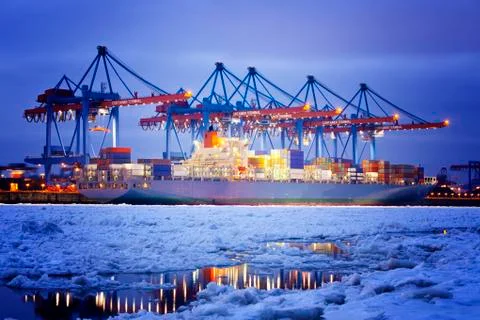 Container Terminal Foto stock