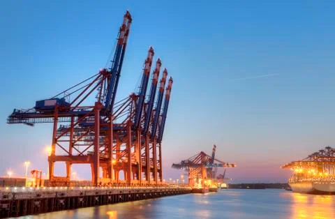 Container Terminal Foto stock