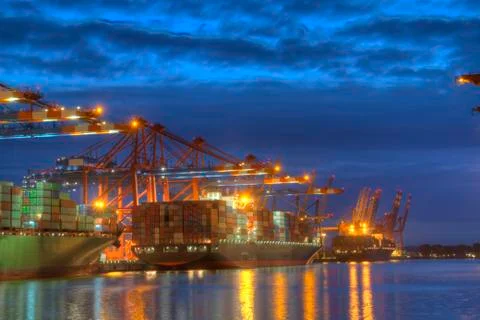Container Terminal Foto stock