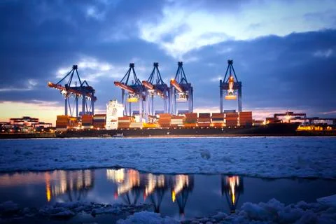 Container Terminal Foto stock