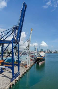 Container terminal Stock Photos