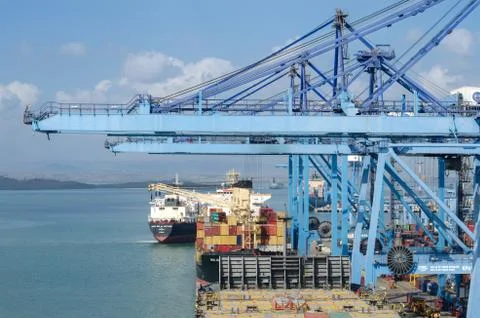 Container terminal Stock Photos