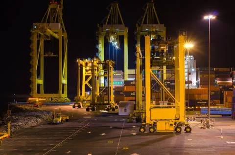 Container terminal Stock Photos