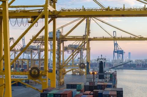 Container terminal Stock Photos