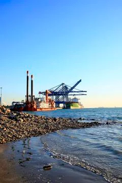 Container terminal Stock Photos