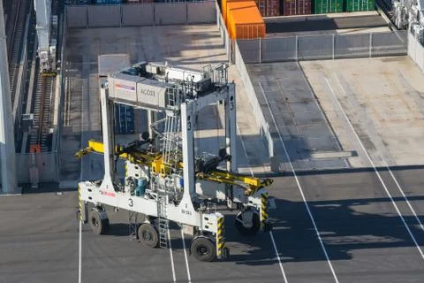 Container terminal Stock Photos