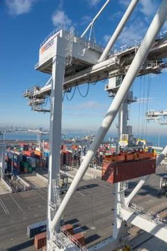 Container terminal Stock Photos