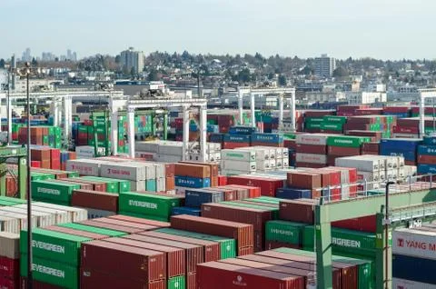 Container terminal Stock Photos