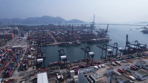 Container terminal port Stock Footage 171949654