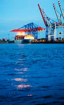 Container terminal (vertical) Stock Photos