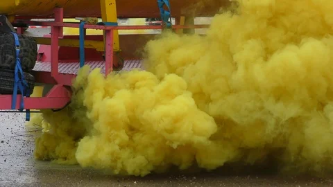 A container with toxic gas exploded and ... | Stock Video | Pond5
