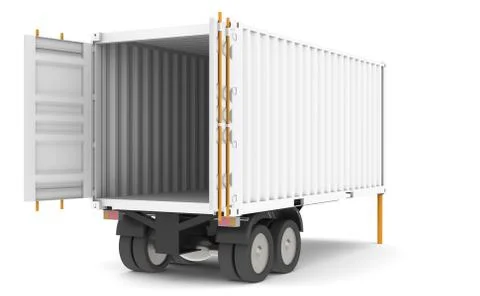 Container Trailer Stock Illustration