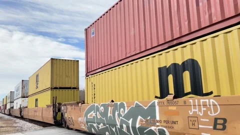 Container Train Stock Footage 169108071