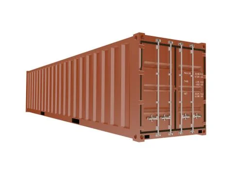 Container for transport of cargo and freight Stock Illustration