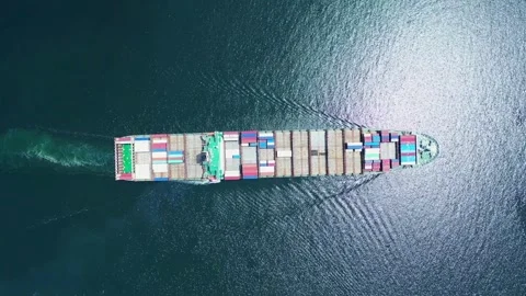 Container transportation import and export business Stock-Footage 307381474