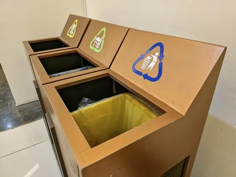 Container trash bin for recycling Foto stock