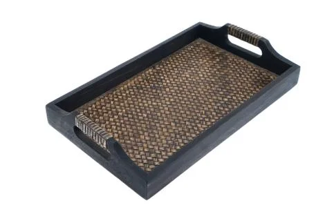 Container, tray, square shape made of wood often using in thailand Stock-Fotos