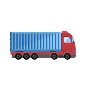 Container truck icon Stock Illustration