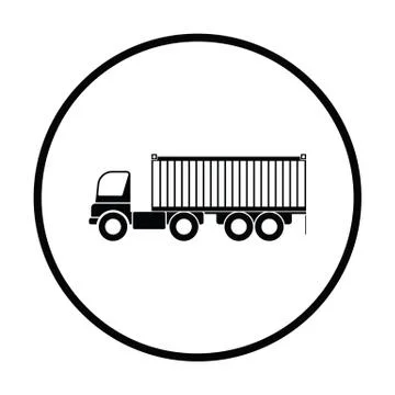Container truck icon Stock Illustration