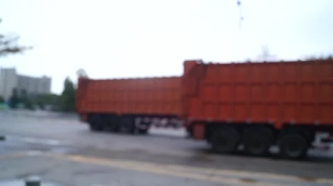 Container trucks on the road Stock Footage 47181541