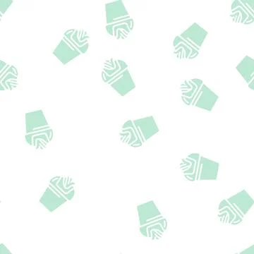 Container for used tissues glyph vector seamless pattern Stock Illustration