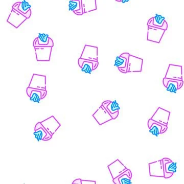 Container for used tissues vector seamless pattern Illustrazione stock