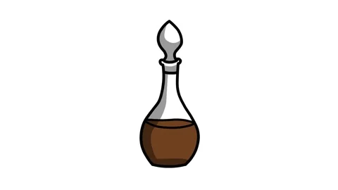 Container vase bottle background sketch and 2d animation, liquid Vídeos de archivo 231320912