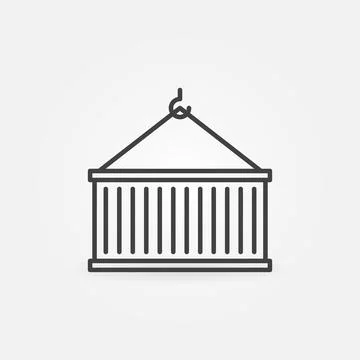 Container vector Shipment concept linear icon or sign Stock Illustration
