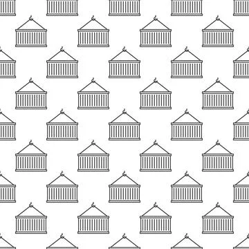 Container vector Shipment concept minimal seamless pattern Stock Illustration