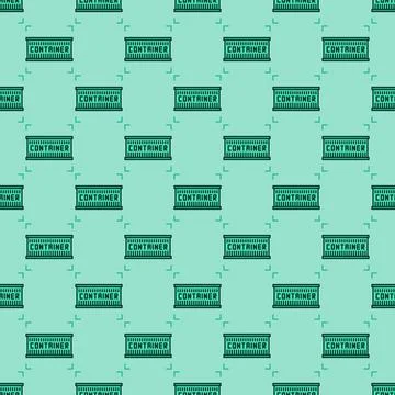 Container vector Shipping concept colorful seamless pattern Illustrazione stock