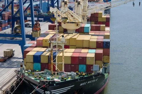 Container vessel Stock Photos