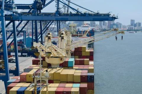 Container vessel Stock Photos