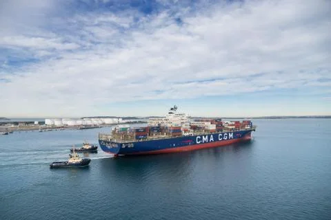 Container vessel Stock Photos