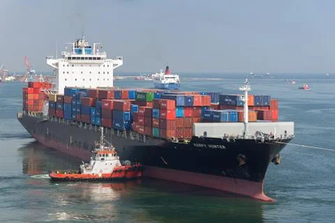 Container vessel Stock Photos