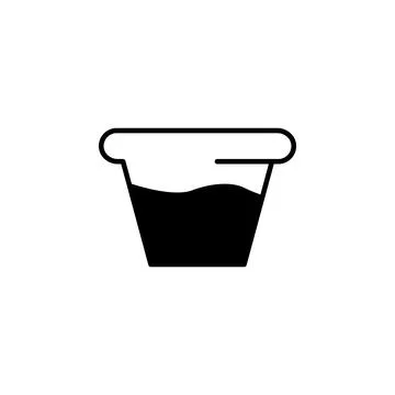 Container with water icon. Element of tattoo icon for mobile concept and web Stock Illustration
