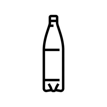 Container water plastic bottle line icon vector illustration Illustrazione stock